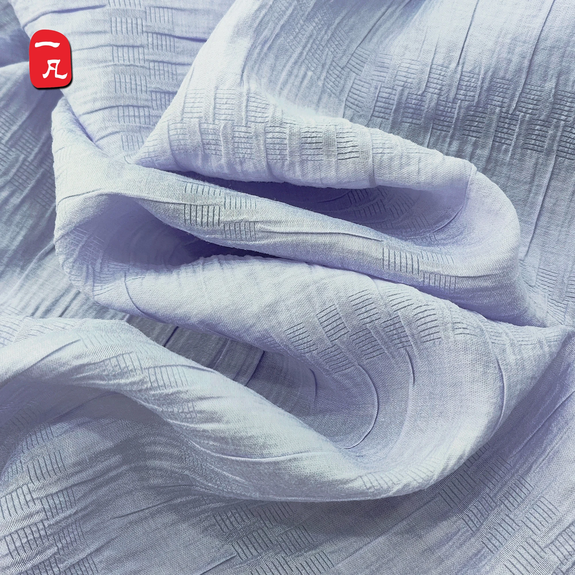 Skin friendly tencel Stripe embossed crepe  blend fabric for women clothing vestidos de quinceaera