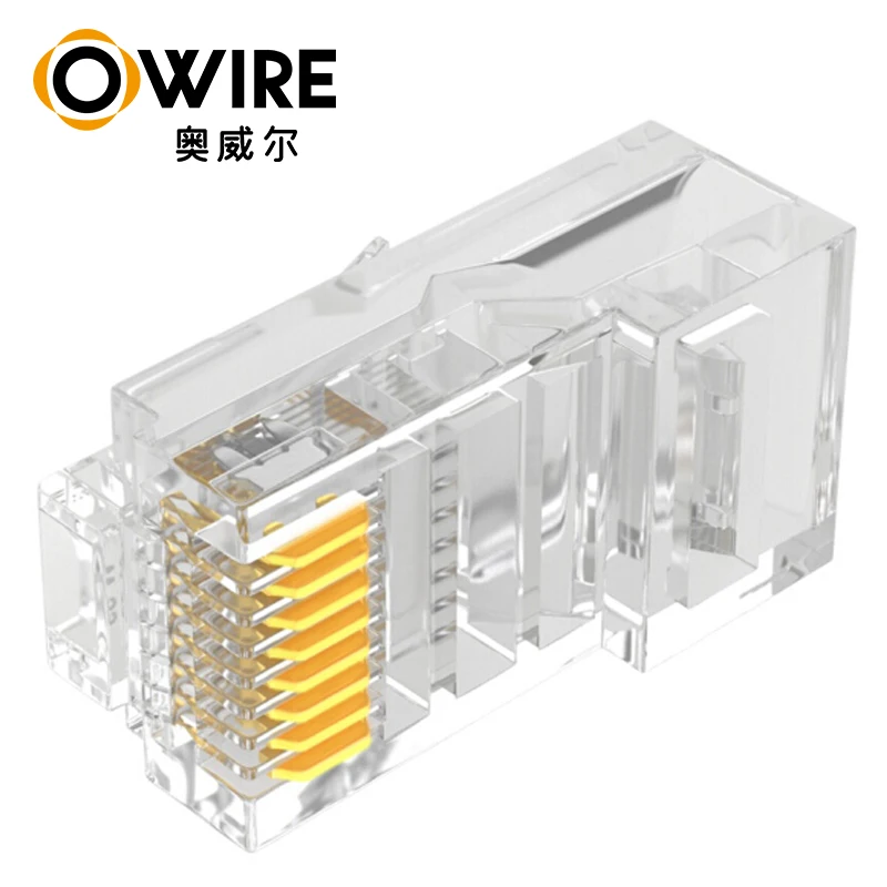  Высококачественный Cat5e CAT6 CAT7 RJ45 разъем для многожильного твердого сетевого кабеля 8P8C позолоченный с