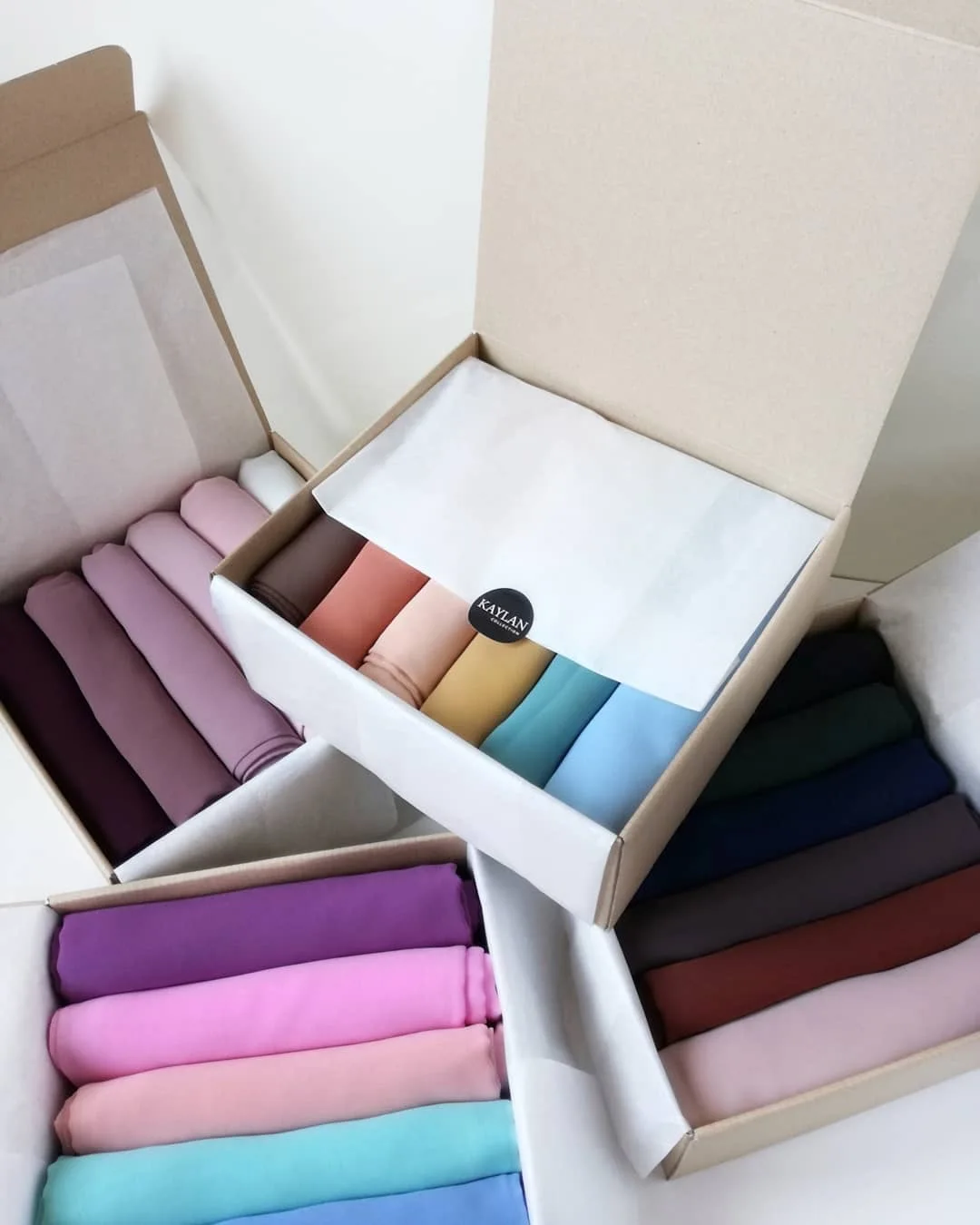 1MOQ Dropshipping New Arrive HOT SALE 6PC/BOX Packing Boxes custom logo Muslim Islam hijab Scarves for Christmas gift