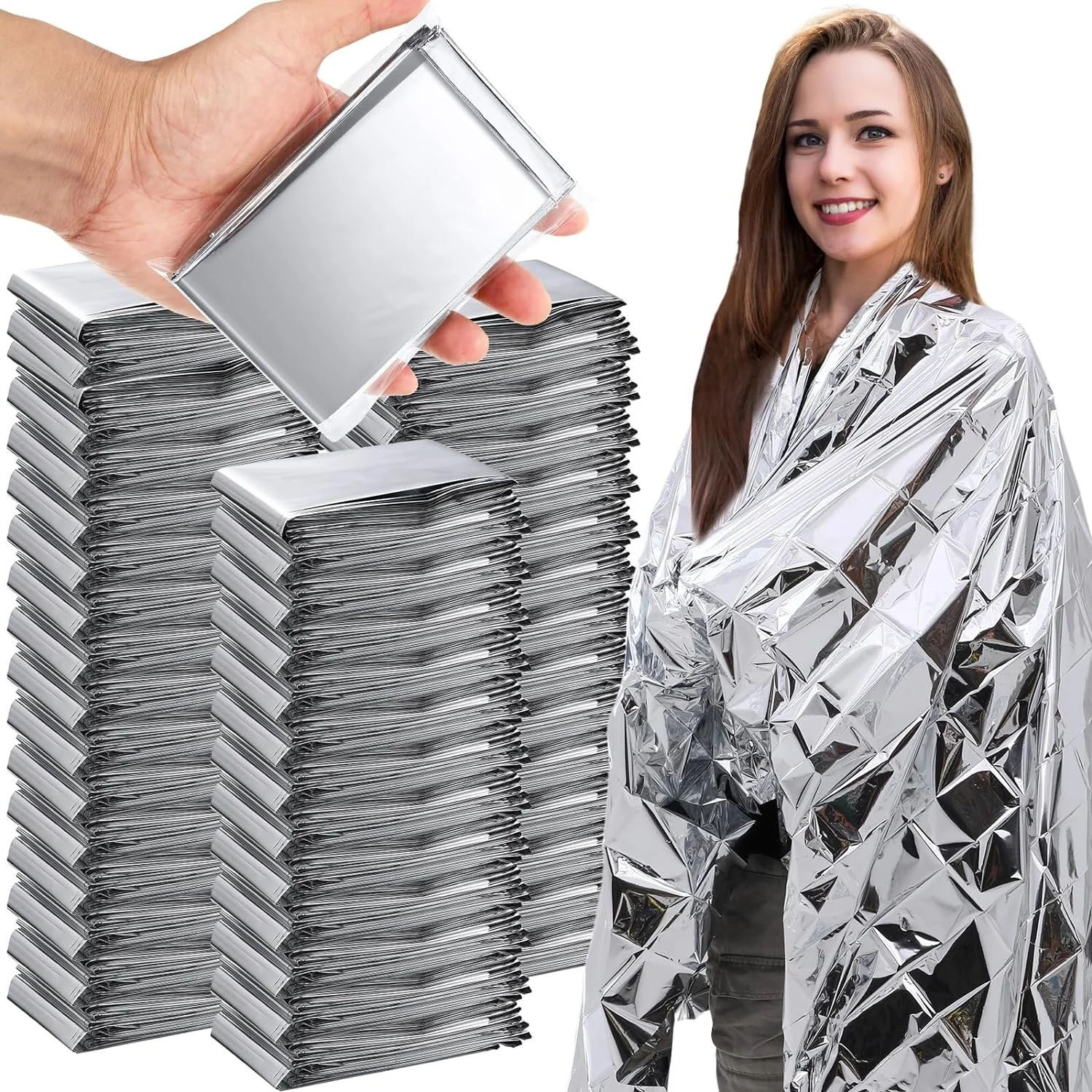 Hot Selling Gear Foil Mylar Thermal Medical 1Pcs Waterproof Cold Weather Emergency Blanket For Outdoors Hiking Survival