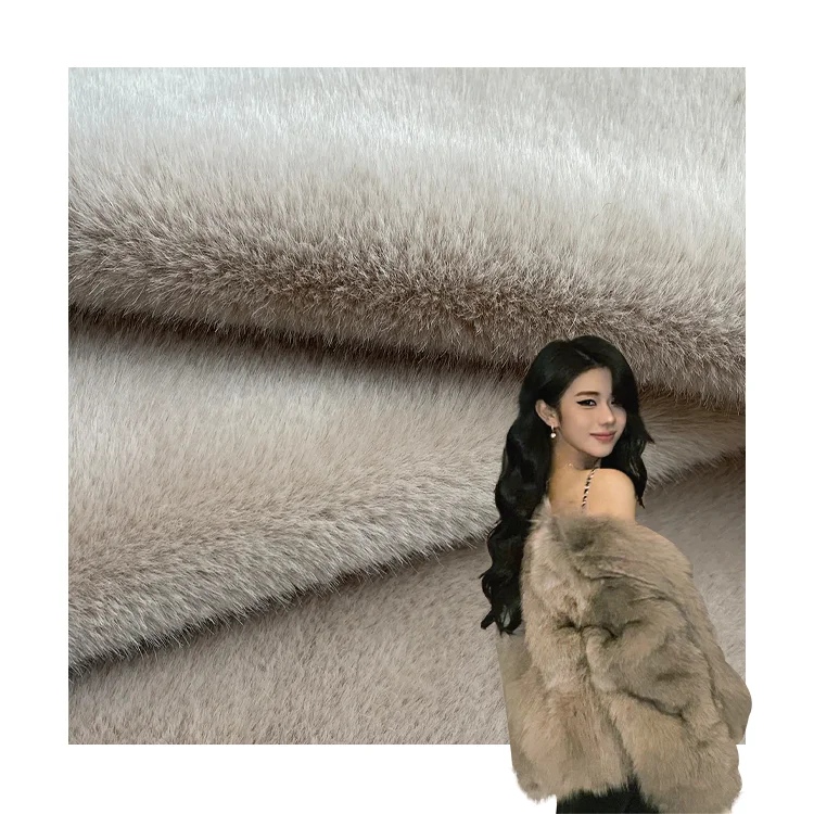 100% из меха норки лисы полиэстер замшевая ткань синтетическая искусственного для зимы высококачественное пальто модная