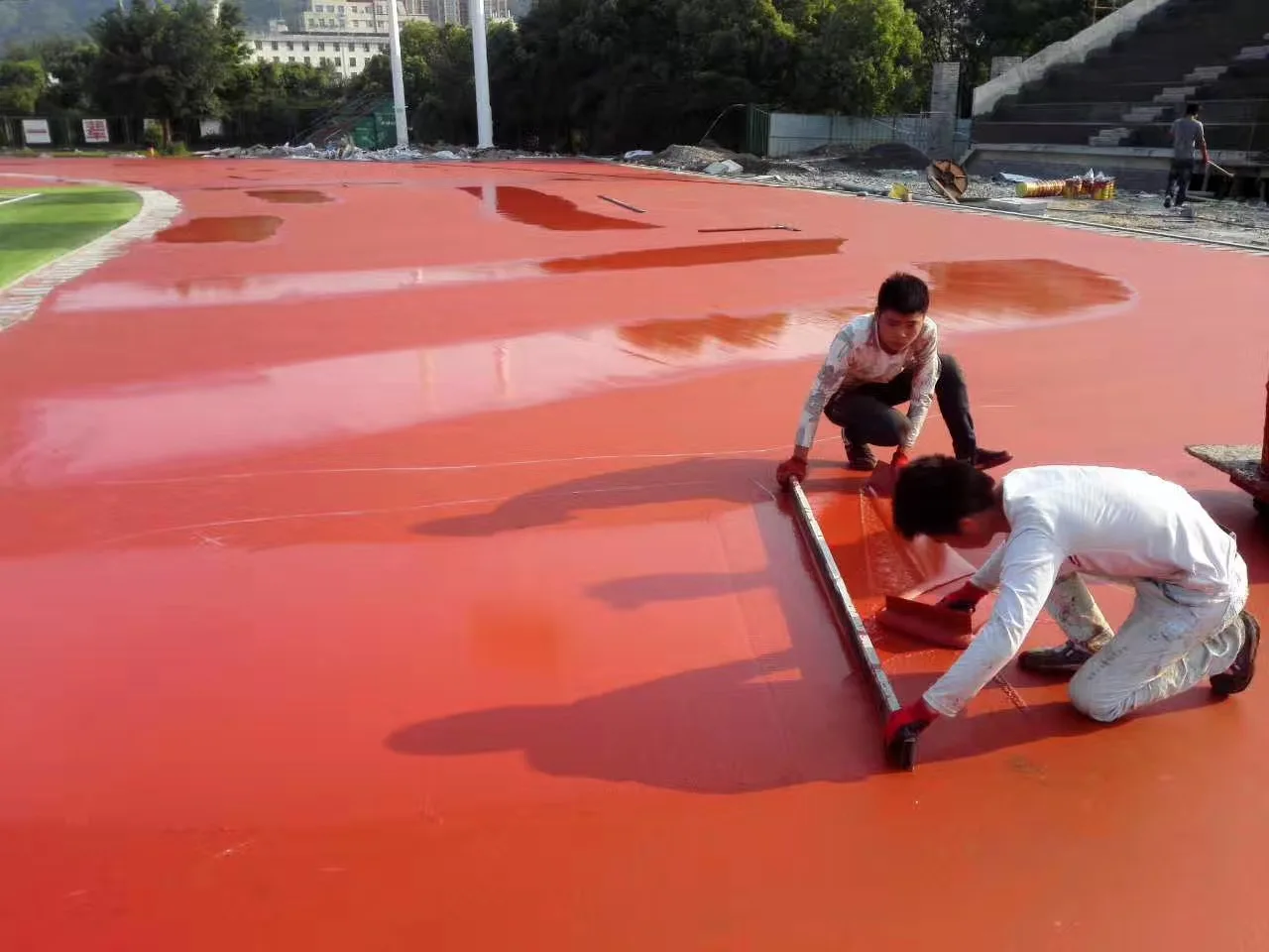 High Quality Customized Rubber Running Track for Soccer Red soccer Track Mat for School