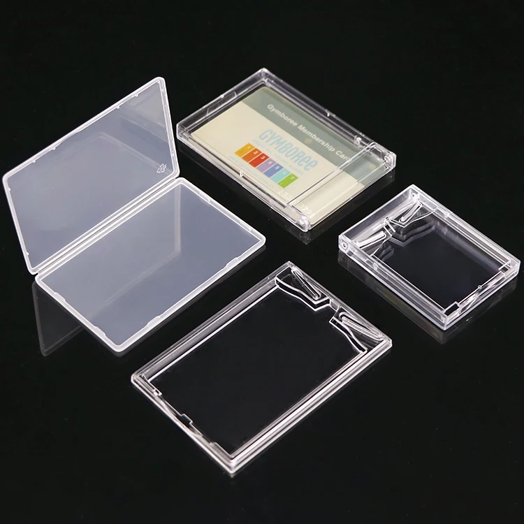 YUZMEI Plastic Wallet Business Card Holder ID Credit Business Cards Holder Display Plastic Business Name Card Storage Box