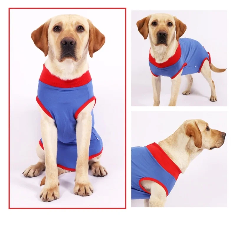 Pet Recovery Suit Dog Surgery Sterilization Service Cotton Recovery Clothes For Cats Dogs Pets With Zipper