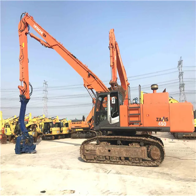 Подержанный сваебойный станок Hitachi Zx450 18 м длинный