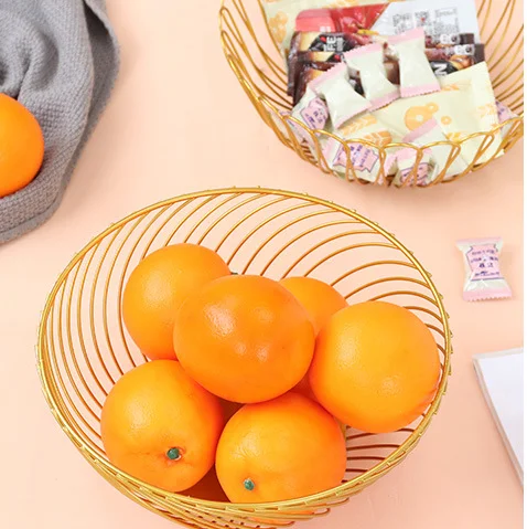 Iron Art Home Living Room Desktop Decoration New Year Gift Basket Multi-purpose Fruit Basket Fruit and Vegetable Tools