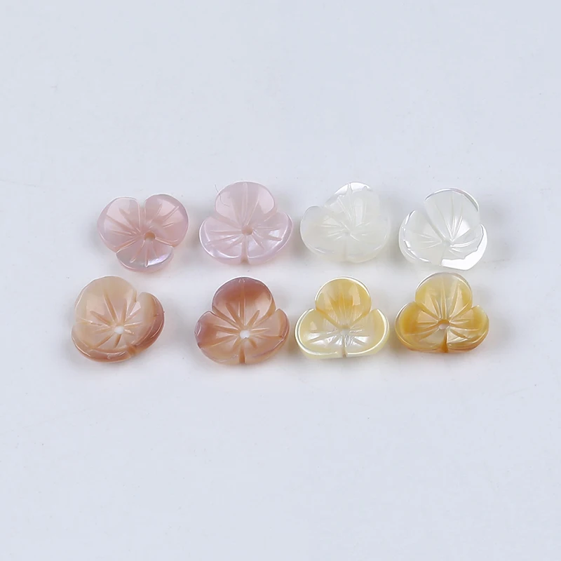 Wholesale natural Mother of pearl Carve Shell Flower Bead