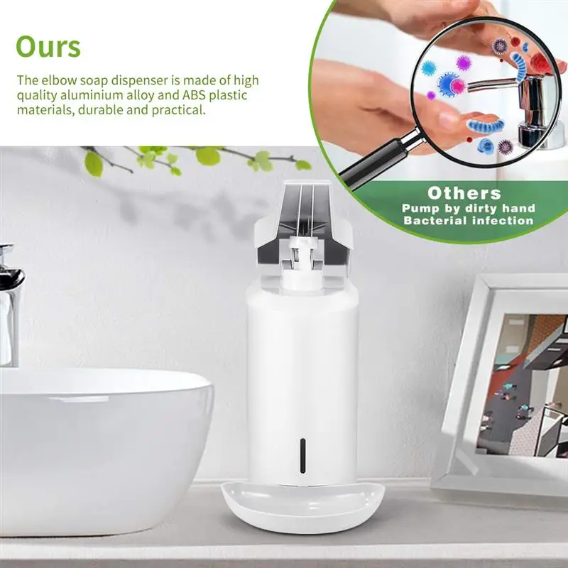 Wholesale ABS plastic 1000ml elbow sanitizer spray soap dispenser for hospital Hotel
