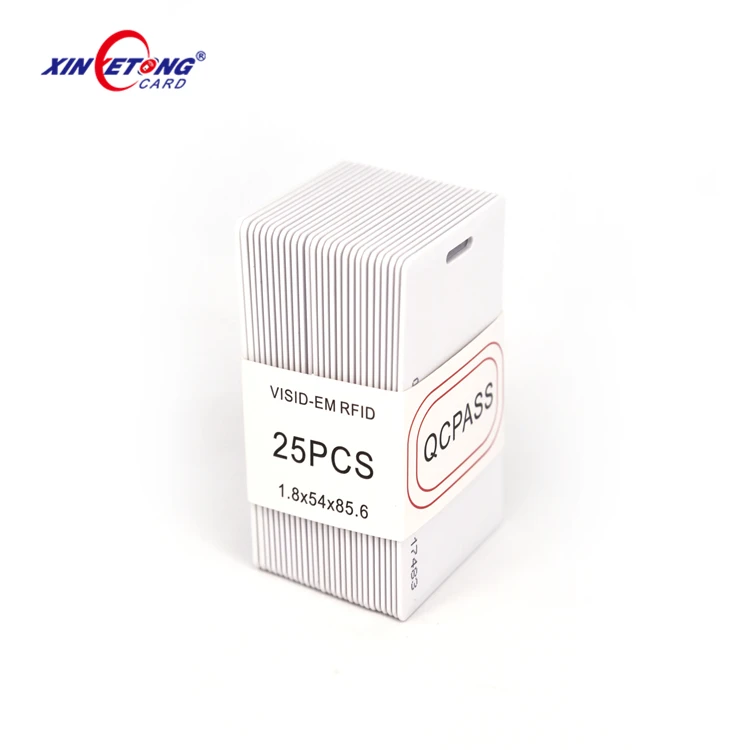 Cheap 125KHz TK4100 RFID Clamshell Card with 18 digitals ID Number Printing