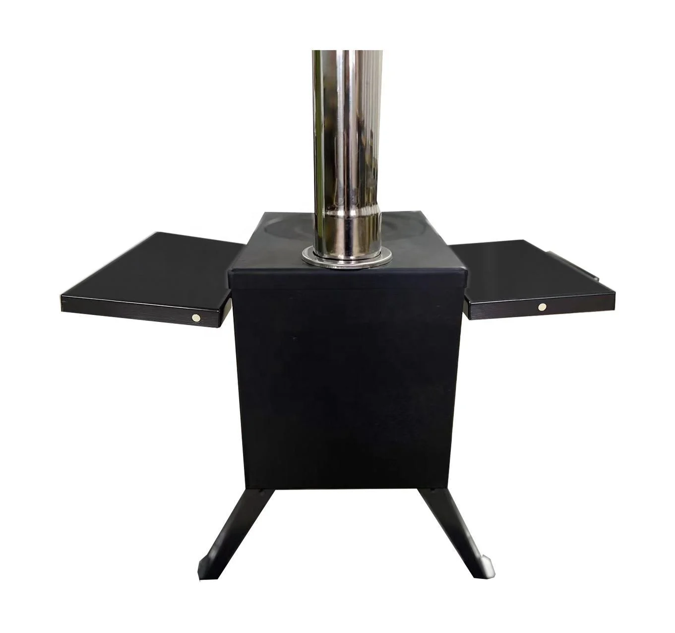 innovative  portable foldable small camping bell tent camping kitchen wood burning  stove with three glass for camping