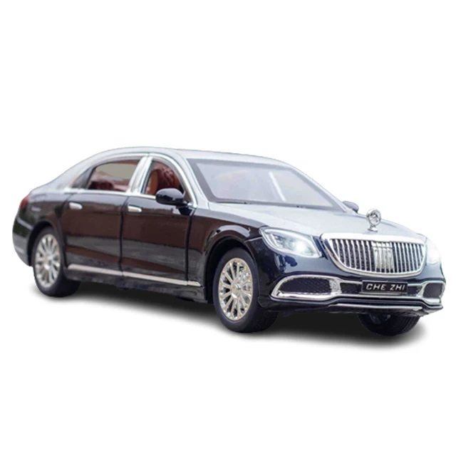 Cross border 1:24 Maybach GLS600 simulation alloy pull back sound and light car model toy diecast toy car wholesale