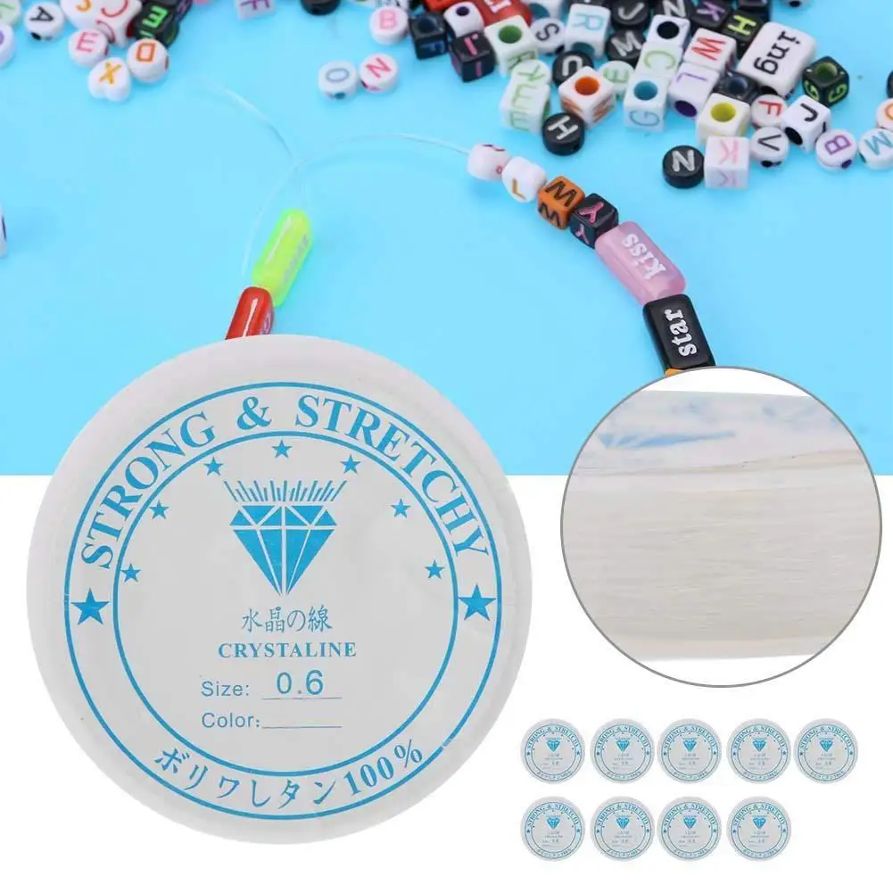 Beading Wire Stretch Thread 0.6 mm Elastic Crystal Line Cord String Rope for Jewelry Making Supply DIY Necklace Bracelet