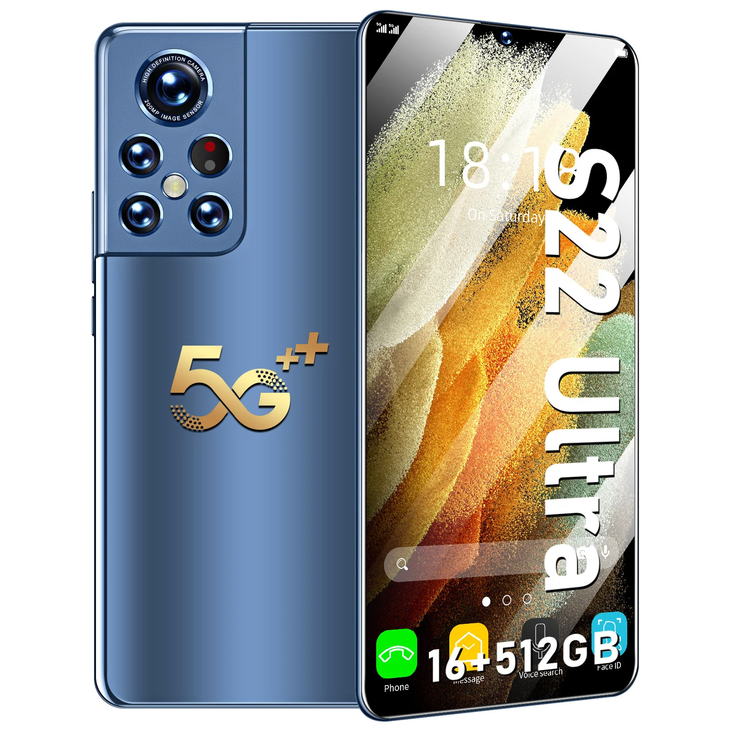 5G оригинальный S22 ультра смартфон 6,9 дюймов полный экран 16 + 512GB Android мобильных телефонов с Face ID разблокированные сотовые телефоны