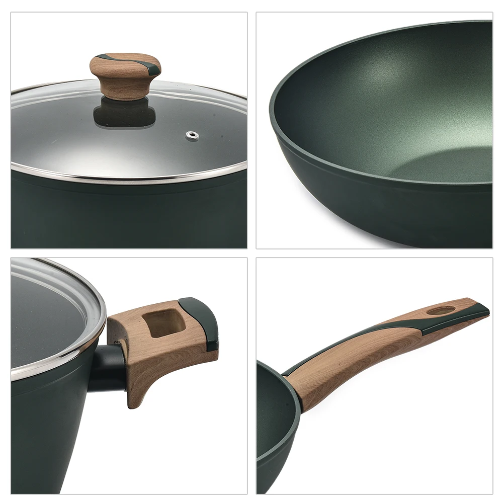 Smartpan Oem 10 шт. антипригарных сковородок набор кухонной посуды приготовление пищи из алюминия