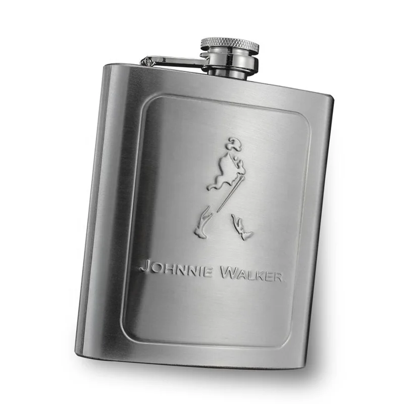 7 унций, металлическая плоская фляжка из нержавеющей стали с тиснением, спиртовая фляжка для ликера и виски