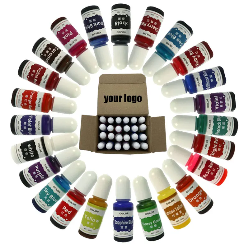 Epoxy Resin 24 Color Liquid Pigment for DIY Crafts Making