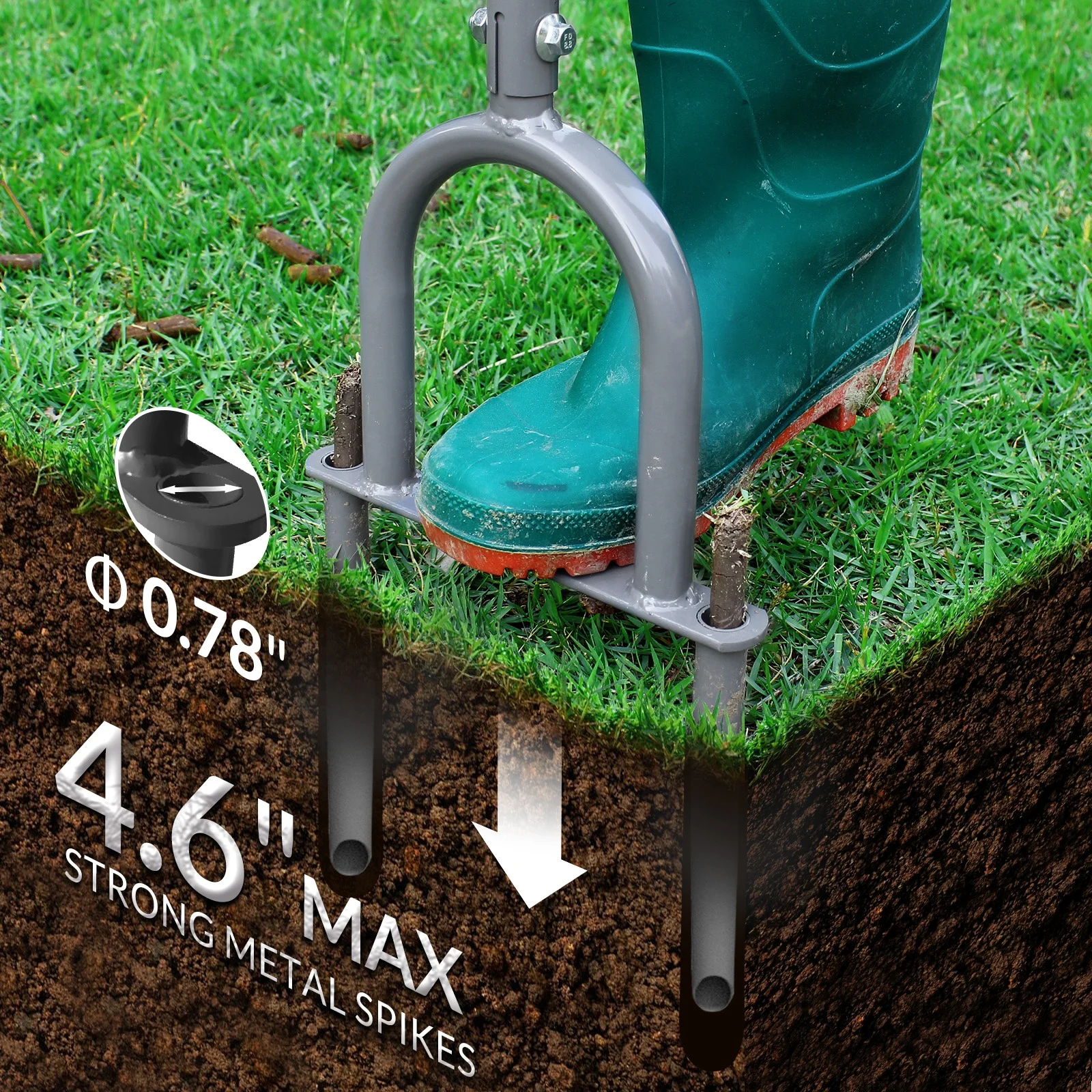 Walensee Lawn Core Aerator Garden Hand Tools Manual Lawn Aerators Aquaculture Machine Aerators