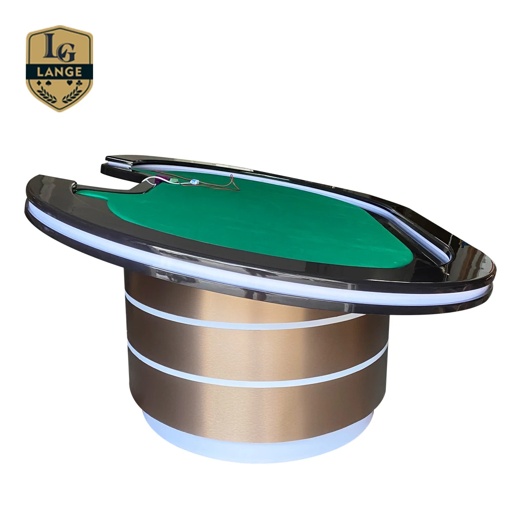 New Product Gambling Digital Poker Table with Solid Wood Armrest Online Poker Table