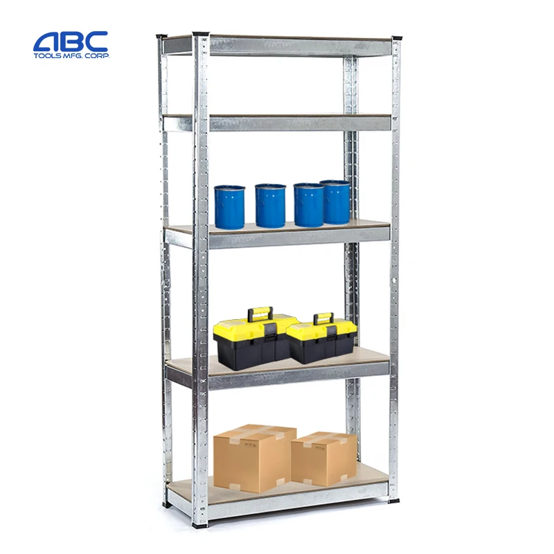 Boltless shelve 9mmmdf board steel rack 5 layersrack 40x120x200 shelf rack heavy duty boltless storage rack