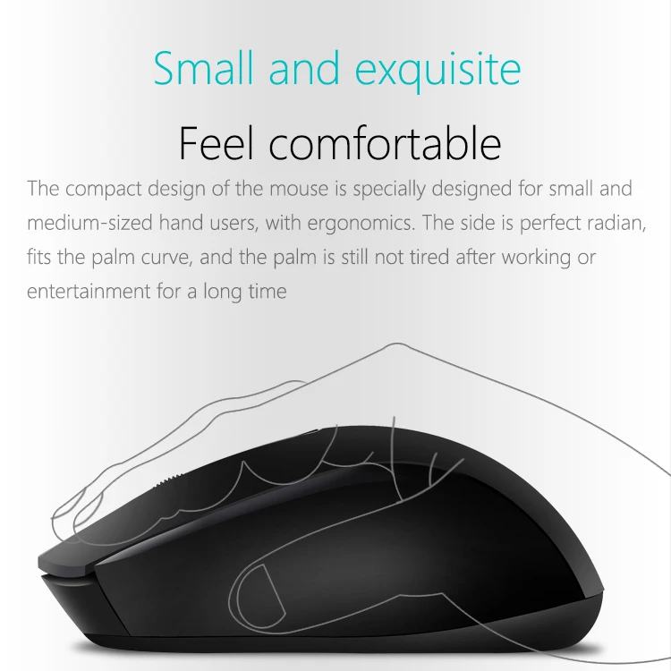 Wholesale Ultra Thin Computer Mouse with USB Receiver Wireless Mouse for PC Computer 1600 DPI 2.4ghz Black Battery Color Box