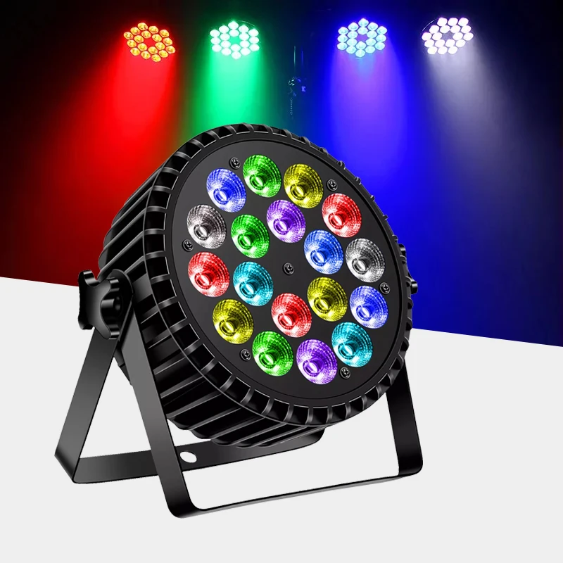 Par Rgbwa Uv 6in1 Led Wallwasher Stage Light Led Slim Par 18x18 Flat Indoor Aluminum 90 200W Rbg Par Light Spotlights -25 - 50