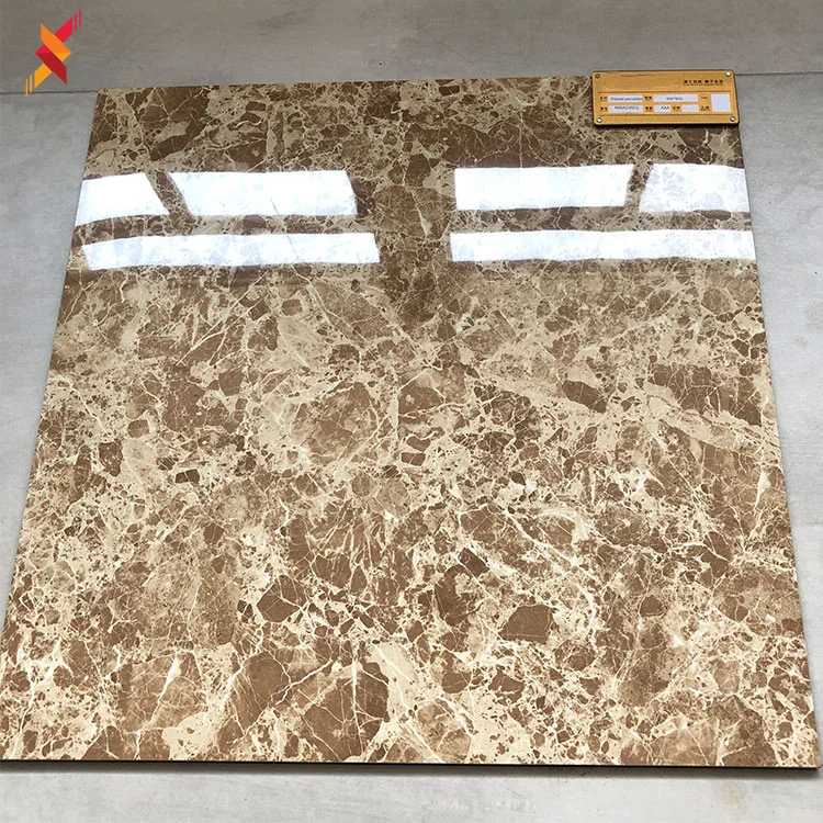 High quality italian polished brown marble look wall floor tile ceramic flooring porcelain tiles 600x600