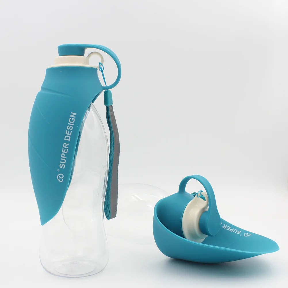 Custom Collapsible Pets Travel Silicone Outdoor Drinking Portable Foldable Dog Water Bottle