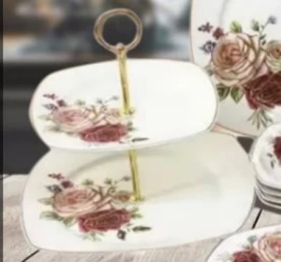 Very hot selling 26 Pcs Bone China Square Dinnerware Plates, dinnerware sets for 6 people