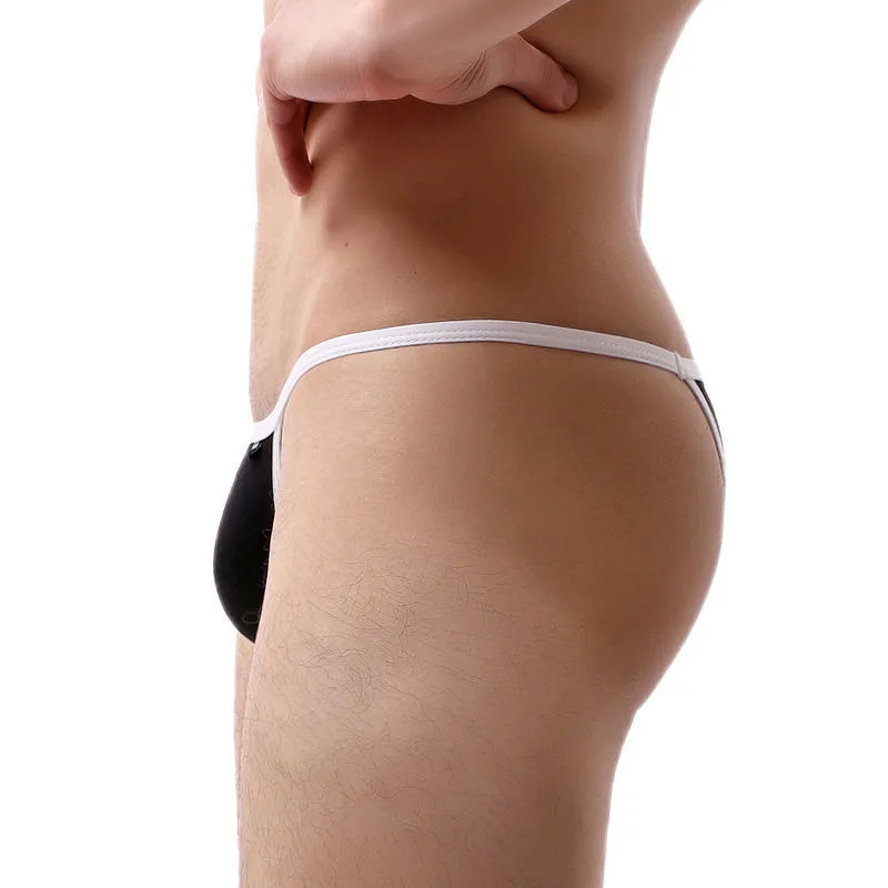 Men Sexy Ultra-Thin Fashion G-String Sheer Pouch Enhancing Low Waist Bulge Breathable Stretch Lingerie Intimates