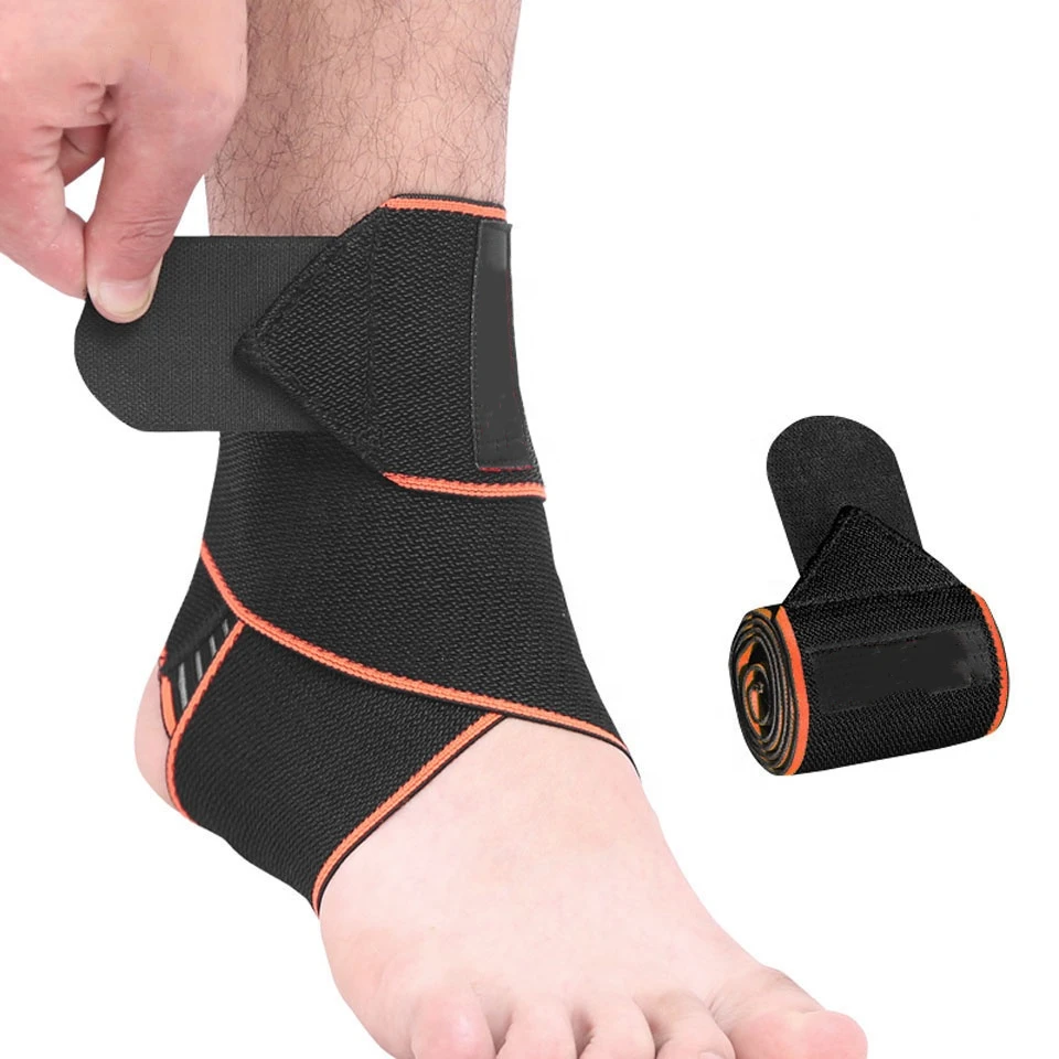 Factory Price Elastic Strap Full Protection Foot Adjustable Compression Sport Ankle Wrap