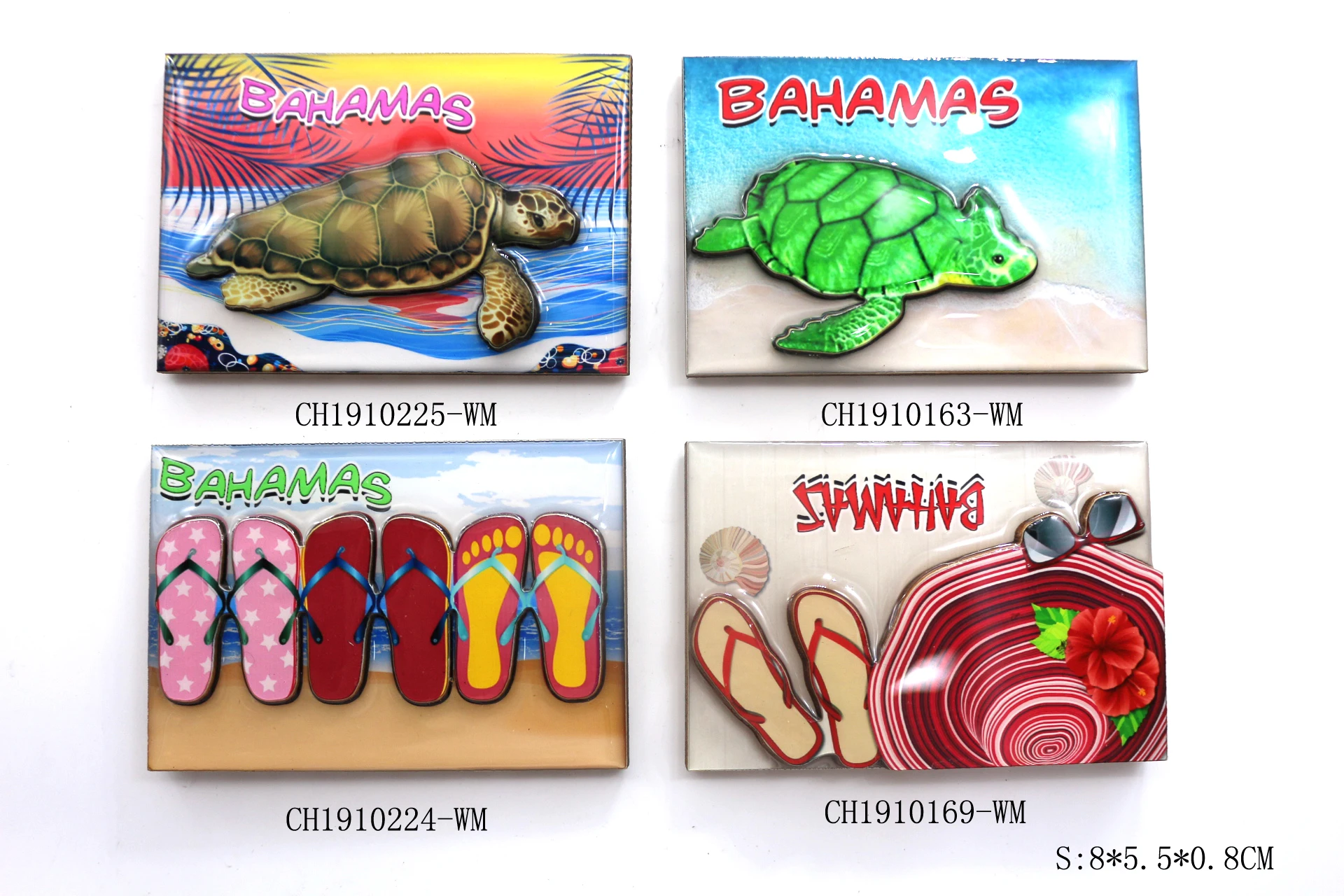 chang hong supplier  custom 3D  wooden   bahamas fridge magnet