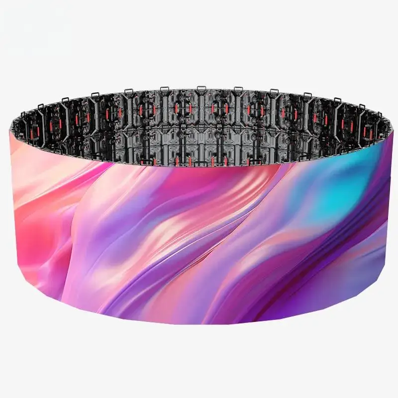 P4 Circle Flexible Display Led Video Screens Rollable Full Color Pixel Panel Soft Flexible Curved Led Display Screen panels