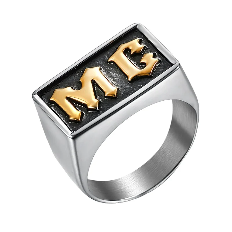 Personality men stainless steel skeleton finger punk style gothic skull ring finger ring  jewelry