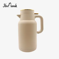 LED Temperature Digital Display 1000ML Glass Refill Insulated Vacuum Flask Vacuum Jug Pot Coffee Pot with Material Pattern