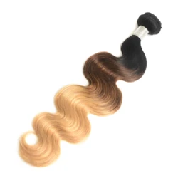 Brazilian hair weaving  cuticle Aligned 1b 4 27 ombre 3 tone color virgin human hair body wave