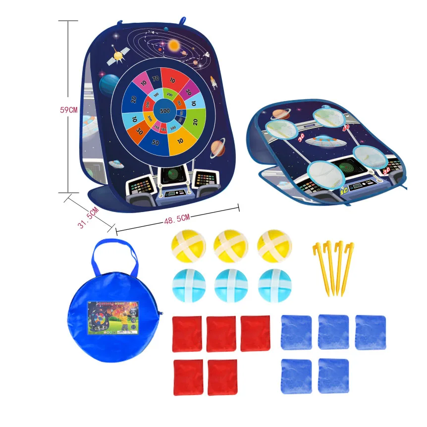 Animal Portable Bean Bag Toss Game Toy Folding Double Side Outdoor Toss Game With Sand Bag Family Party Party Supplies for Kids