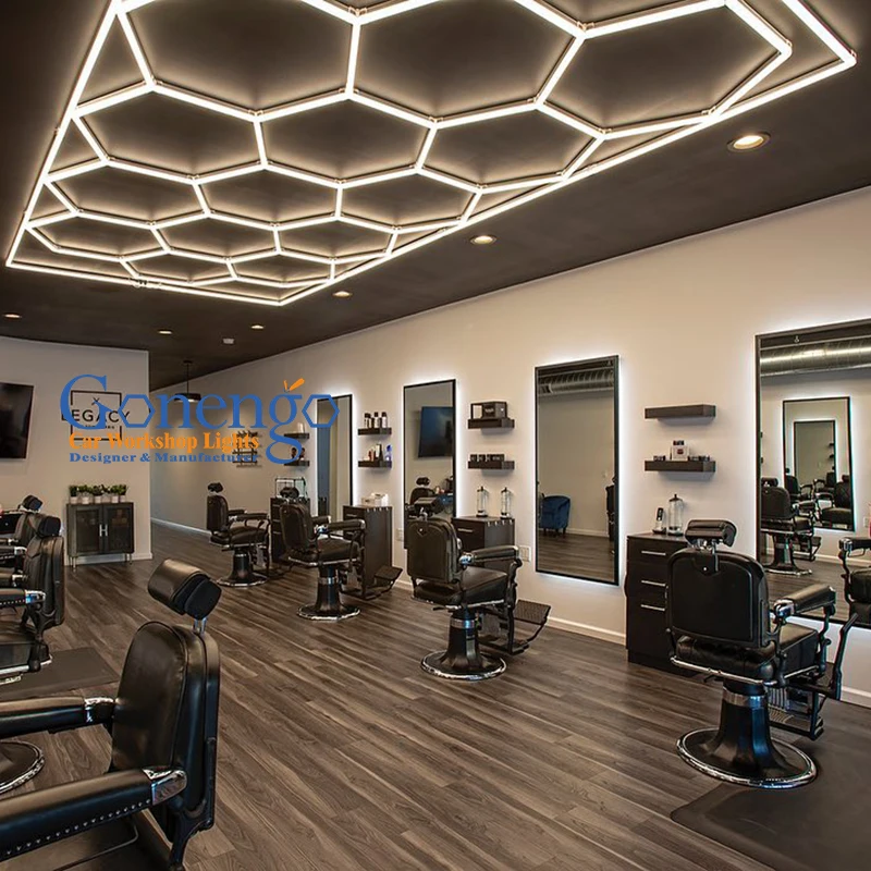 Manufacturers Selling Led Hexagon Dimmable Neon Car Beauty Hair Salon Auto Showroom Light