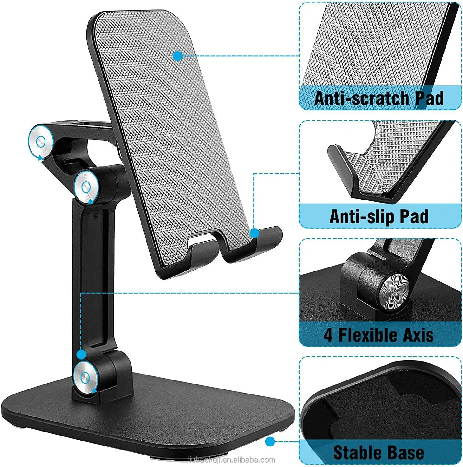 Foldable Portable Folding Display Desktop Desk Hand Mobile Cellphone Smartphone Cell Phone Stand Tablet PC Bracket Holder