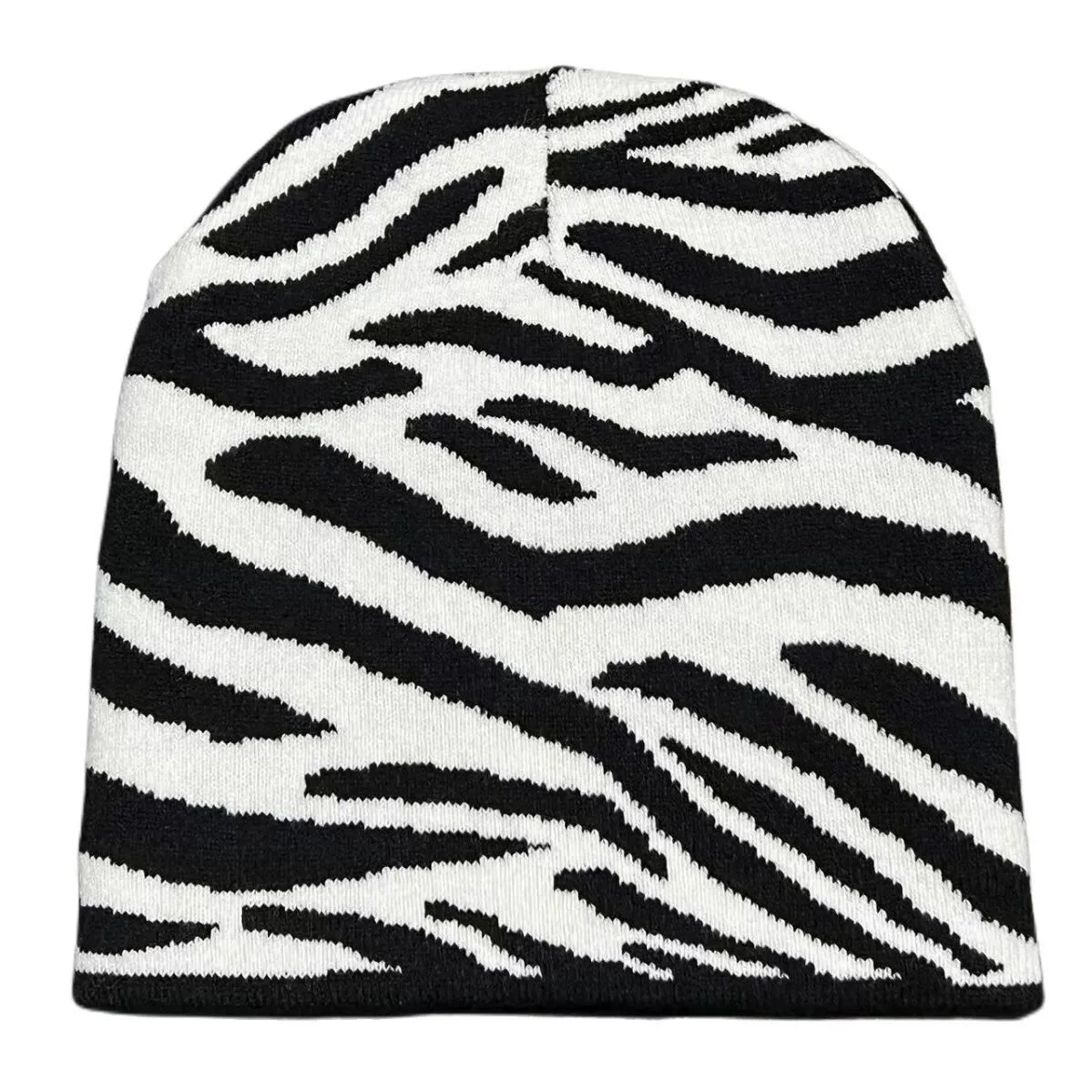 Knitted Wool Pullover Beanie Hat Butterfly Stripes Jacquard Hat 2000s Cute Men Women Unisex