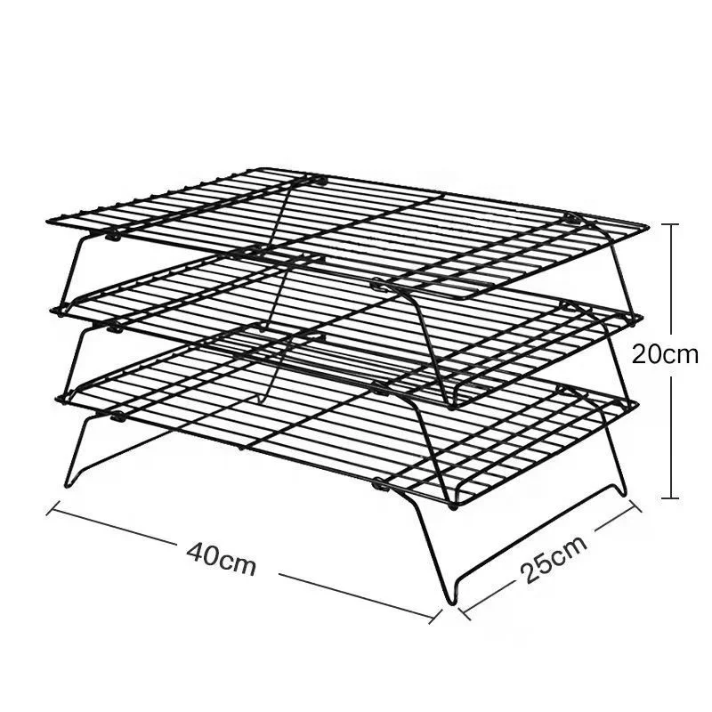Amazon Hot Selling 3 Tier Non Stick Cooling Rack Detachable Stainless Steel for