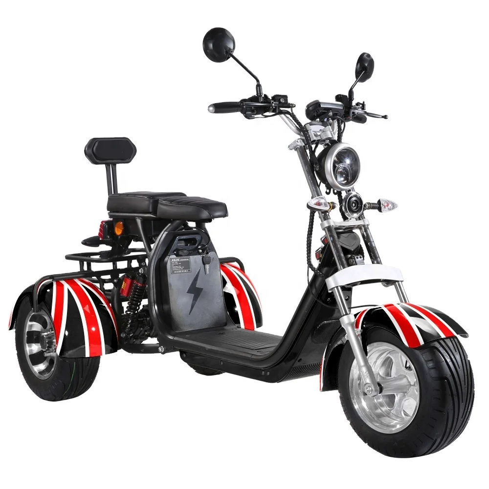 Fat tire Chopper scooter citycoco coc 3 wheel tricycle eec 3000w best electric motorcycle off road sport cross motorcycle 2000