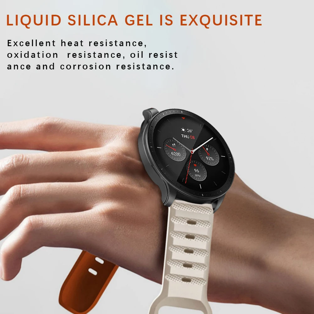 22mm 20mm Silicone Band for Samsung Galaxy Watch 5/Pro/4/Classic/Active 2 Huawei Watch 4/3/GT 2 Pro for Amazfit GTR/GTS/4/3 Band