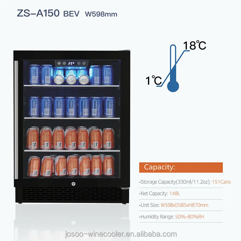 Popular in Europe Built In Wine Cooler Chiller Modern Fridge Cabinet Best Integrated Wine Cellars Mini Beverage Cooler