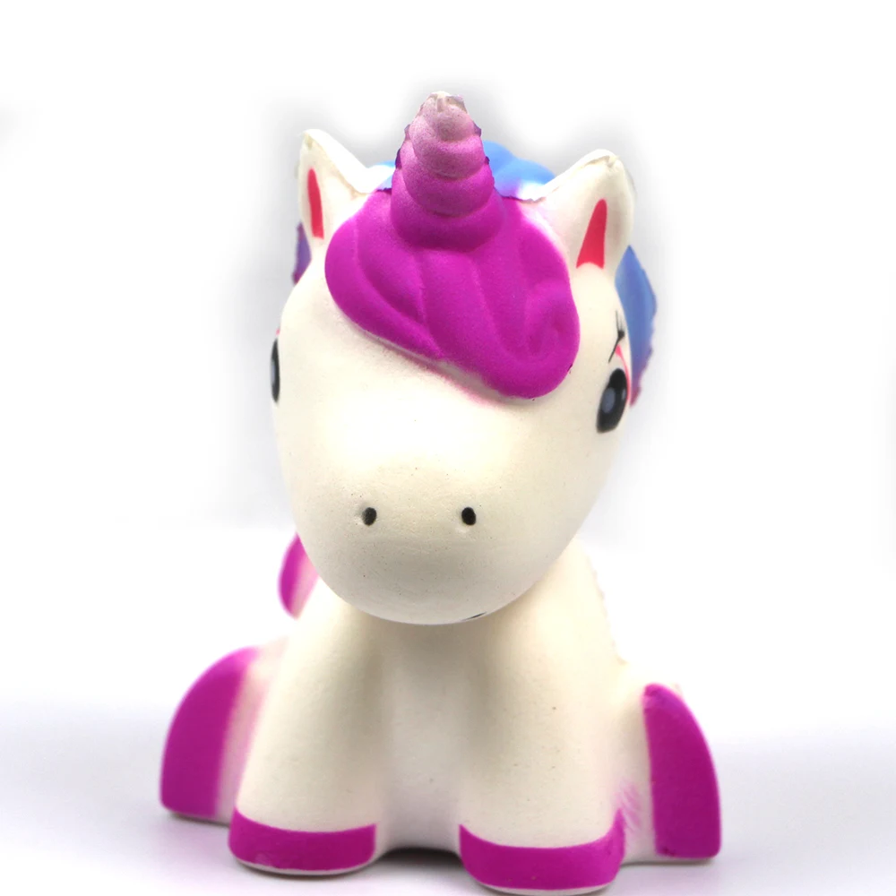 Eco-Friendly Article antistress squishy PU Foam Unicorn horse soft slow rising PU squishies stress toys