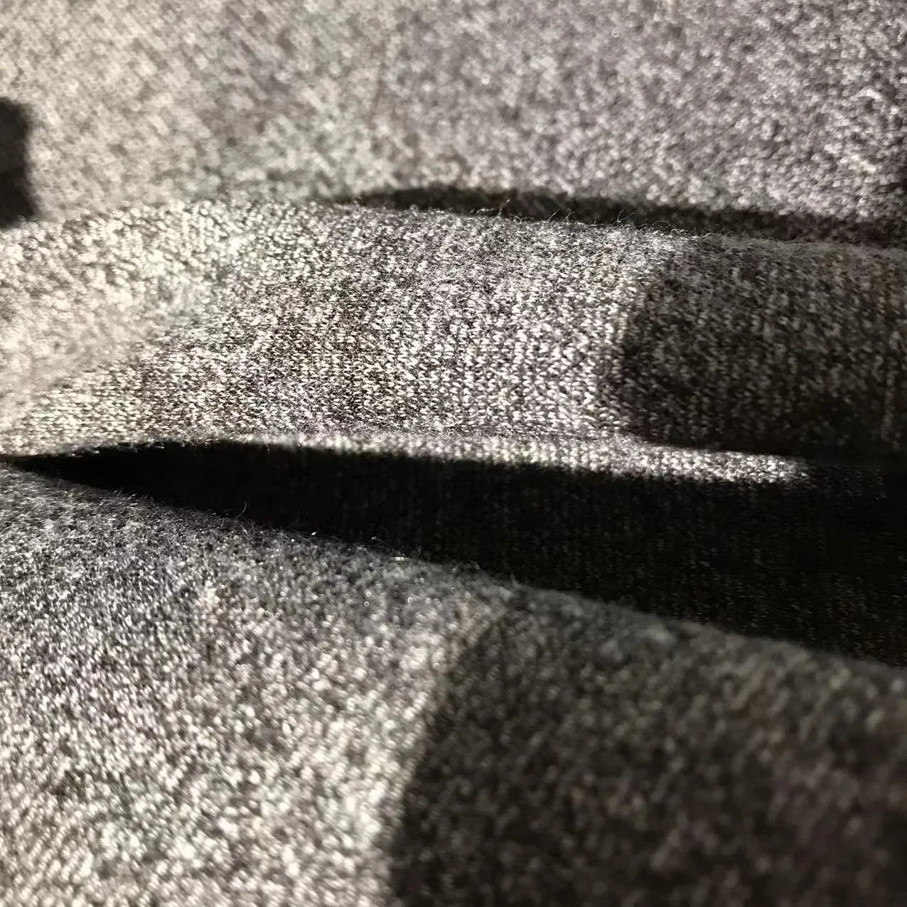 Cationic melange single jersey knit 4 way polyester elastane fabric for sportswear