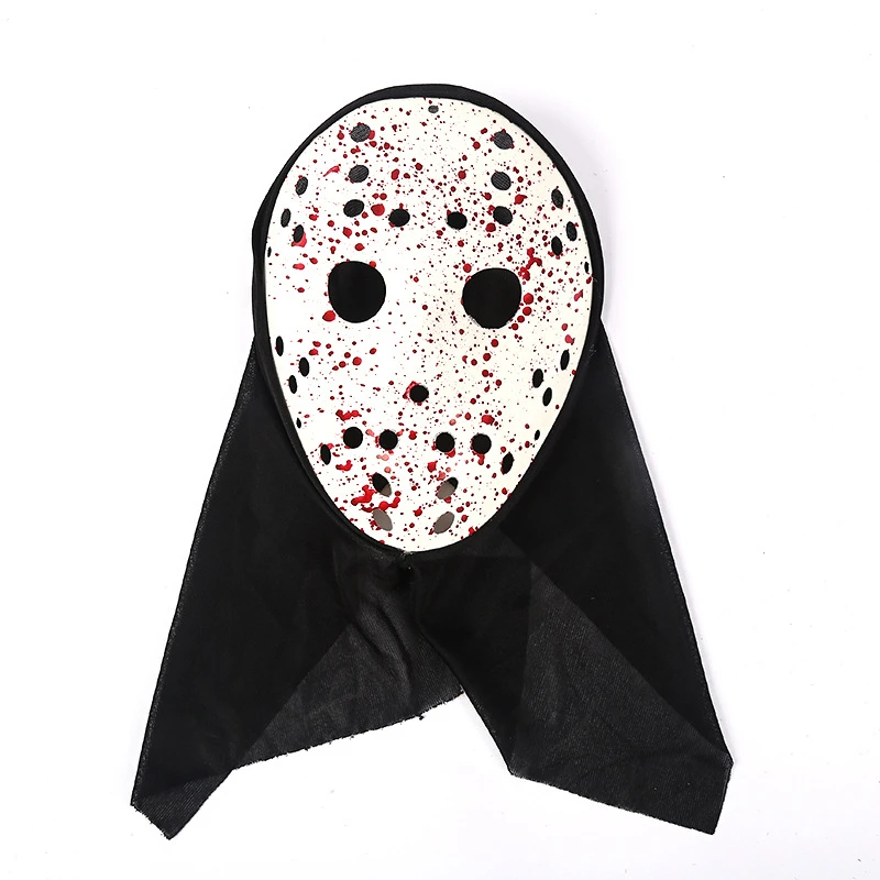 Halloween Jason Black and White Mask Horror Ball Atmosphere Props Party Mask Jason Headmask Freddy Movie Headmask