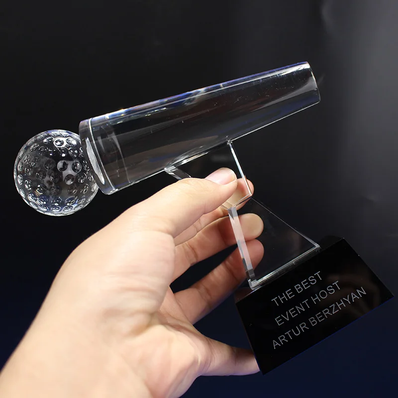 Personalized Glass Microphone Awards Crystal Singer Music Trophy Voice Contest for Talent Show Roving Award