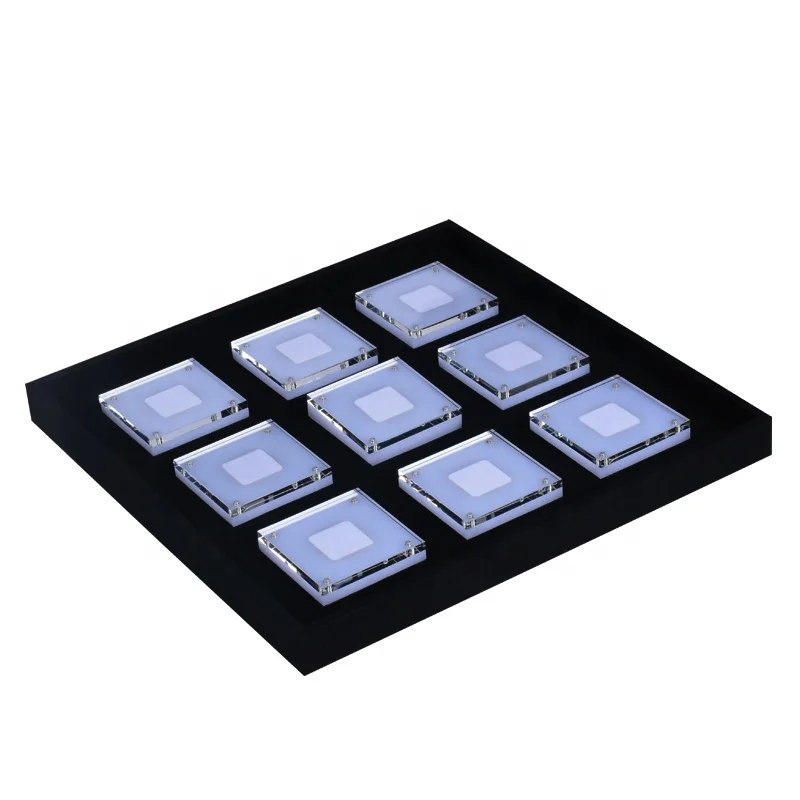 Acrylic Diamond/gemstone Black/white Display Box Gemstone Cases & Displays