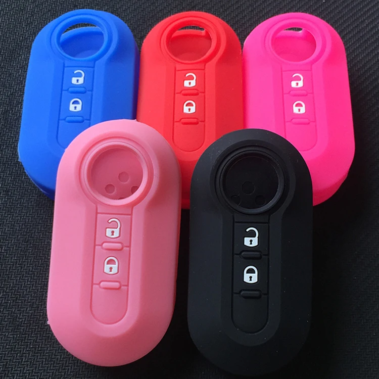 Factory Key Cover Silicone Rubber Gel Car Key Fob Protector Case For Fiat  Ducato