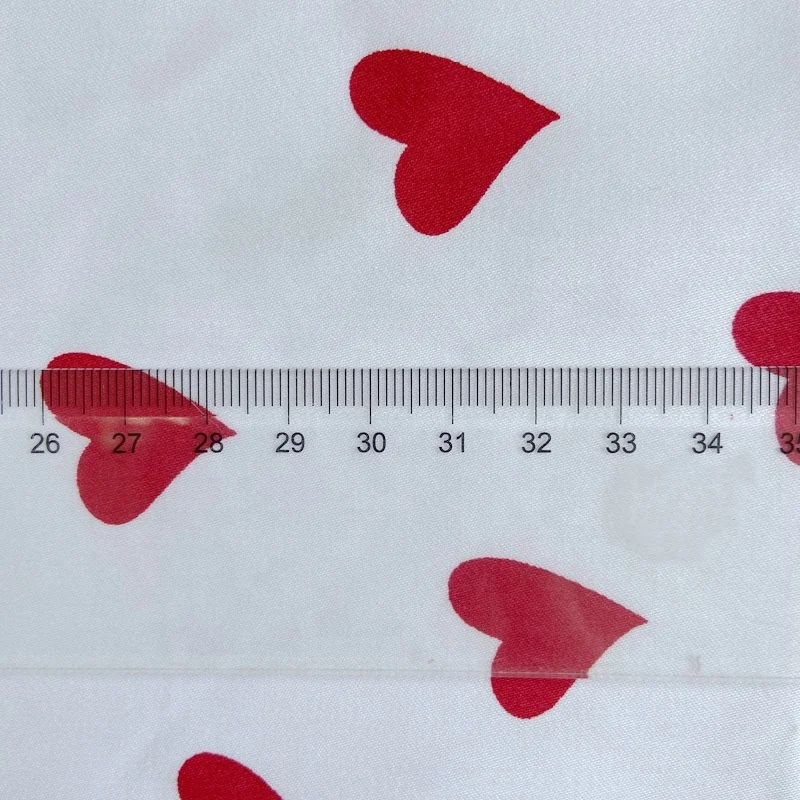 
Print cotton satin fabric with fashion red heart pattern for cotton fabric satin shirt 